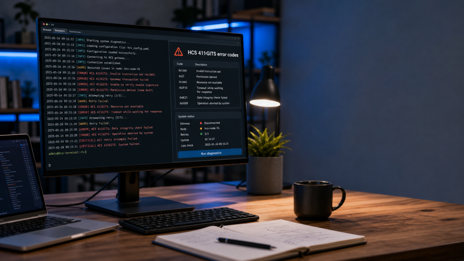 HCS 411GITS Error Codes